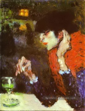 L’Absinthe Buveur 1901 cubistes Peinture à l'huile